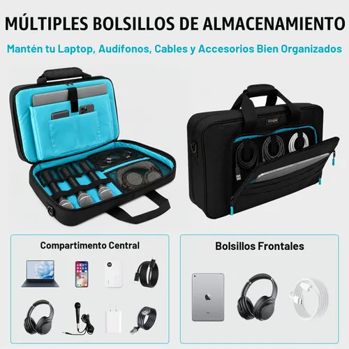 Vista 4 de Funda para controlador DJ DDJ-FLX4/REV1/400 con compartimento