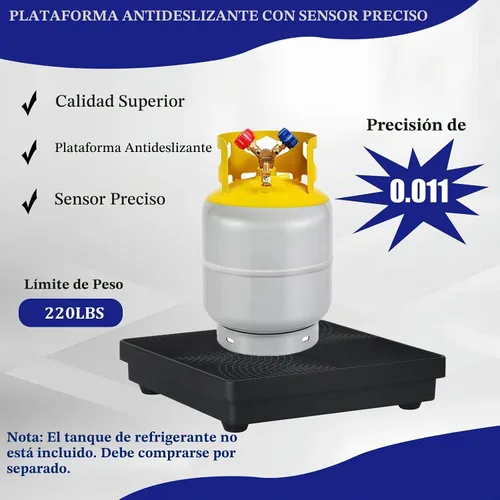 Vista 3 de Báscula digital de carga de refrigerante de 220 libras para HVAC