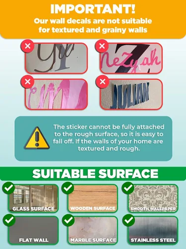 Vista 4 de Calcomanías de pared con iniciales personalizadas de múltiples fuentes, decoración de pared para cuarto de bebé, calcomanías de pared para sala
