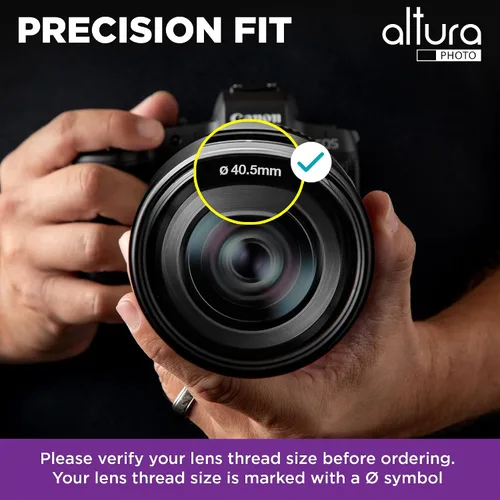 Vista 7 de Altura Photo Kit de Filtros de Lente de 40.5mm - Filtro UV Multi-Capa Protector, Filtro Polarizante CPL y Filtros de Densidad Neutral ND + Estuche