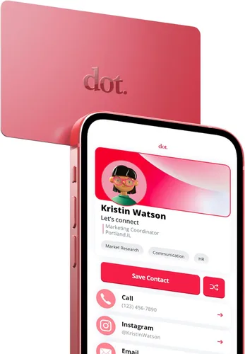 Vista 8 de dot. Tarjeta - Tarjeta de Visita Digital - Compatible con toque para iPhone y Android (Negro)