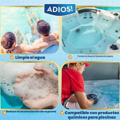 Vista 4 de Limpiador y clarificador de spa 3 en 1, trata la escoria