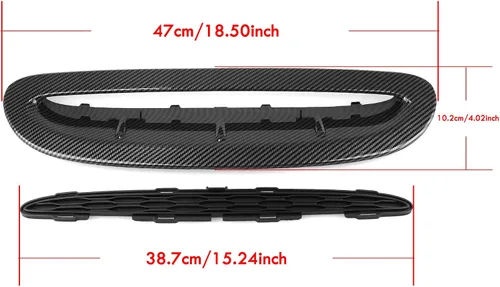 Vista 5 de Capó delantero para campana extractora de ventilación para Mini Cooper S JCW F54 F55 F56 F57 2014-2024 aspecto de carbono negro brillante