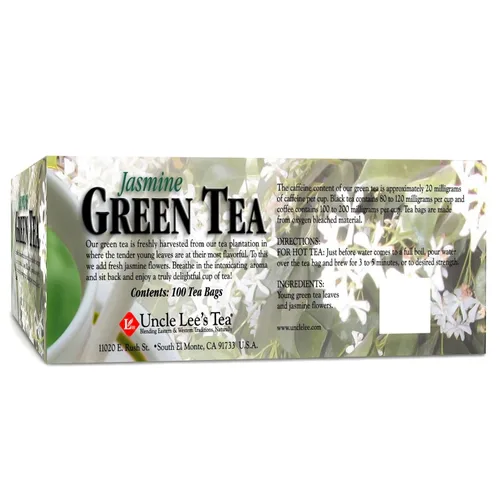 Vista 8 de Uncle Lees Tea Organic Legends of China - Té verde de jazmín 100 natural premium bolsas de té verde sabor fresco disfruta con miel té caliente