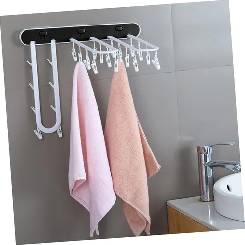 Vista 4 de 1pc ropa interior estante de almacenamiento A296 poste gancho Pp toalla