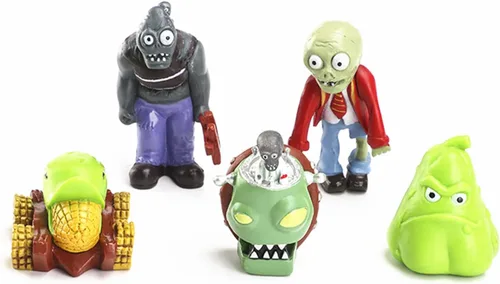 Vista 6 de JHESAO Juego de 10 juguetes de plantas PVZ, figuras de acción de zombis PVZ, juguete de PVC, gran regalo para niños y fanáticos, cumpleaños y fiesta