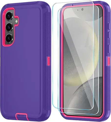 Vista 14 de ONOLA Funda para Samsung Galaxy S24+ / Funda S24 Plus con protector de pantalla HD [No es compatible con S24 / S24 Ultra], Funda de teléfono Vino