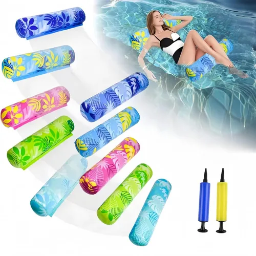 Vista 8 de Inflatable Pool Floats Adult，5 Pack Multi-Purpose Pool Float Water Hammock，Pool Float Chair-Swimming Pool Raft，Pool Hammock Floaties for Adults