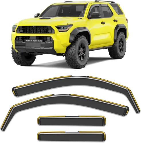 Vista 33 de Viseras de ventana en canal Protectores de lluvia para Jeep Wrangler JK