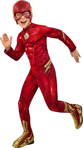 Vista 2 de Rubie's Boy's DC The Flash Movie Costume Jumpsuit and Mask