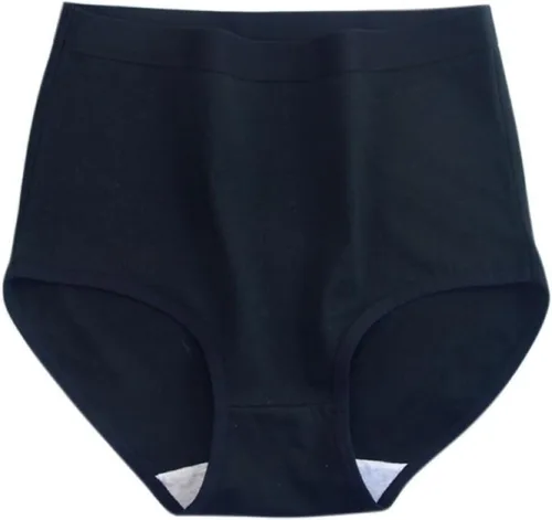 Vista 4 de Bragas de algodón de cintura alta para mujer, ropa interior de cadera con levantamiento de abdomen, paquete de 6
