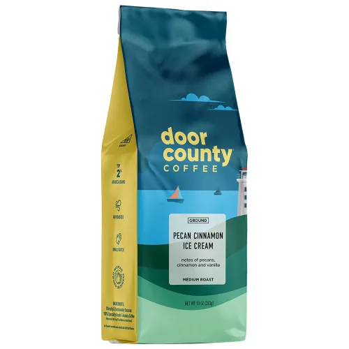 Vista 12 de Door County Coffee Death's Door - Molido sin sabor, bolsa de 10 onzas, tostado medio, 100% arábica especial, gourmet sin sabor, Death's Door