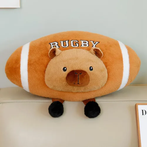 Vista 2 de Capybara - Juguete de peluche con fútbol, lindo animal de peluche de Capybara, regalo deportivo único para niños y niñas, 17.7 pulgadas Unique