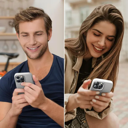 Vista 3 de Cordking Funda diseñada para iPhone 15 Pro, funda de silicona ultra delgada, a prueba de golpes, con forro de microfibra suave antiarañazos, 6.1