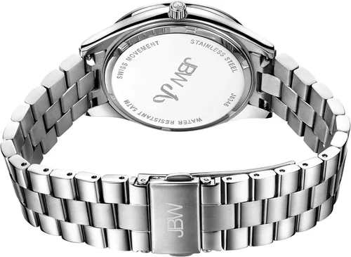 Vista 2 de JBW Reloj de pulsera de lujo para mujer Cristal de 0,12 quilates con brazalete de eslabones de acero inoxidable