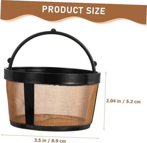 Vista 7 de Healifty 2 unids filtro de café Stainer Steel Strainer Duo Coffee Accessory Filter Replacement Coffee Maker Filters Coffee Supply Coffee Strainer