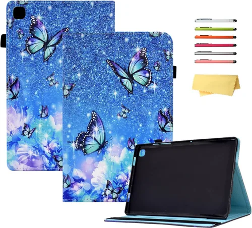 Vista 20 de Galaxy Tab A7 Lite 8.7 pulgadas SM-T225/T220 Trifold Case 2021 Modelo 2021 Ultra Delgada Funda Folio Ligero con Soporte Multi-Ángulo Delgado Cuero