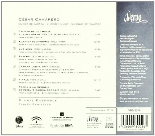Vista 2 de Cesar Camarero: Chamber Music