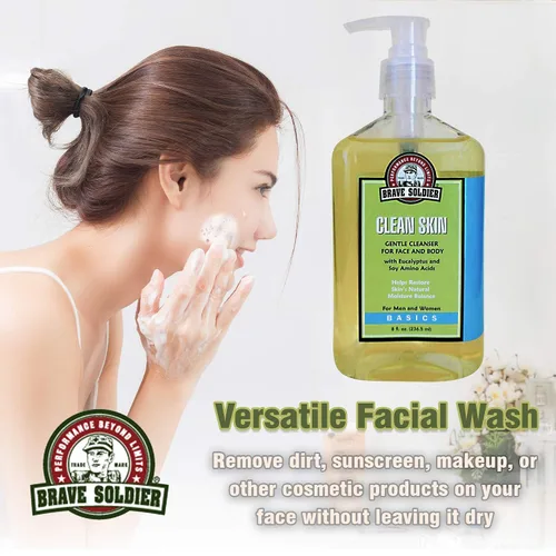 Vista 9 de Limpiador facial Clean Skin para hombres y mujeres, lavado facial hidratante para piel sensible, grasa o seca, removedor de maquillaje suave