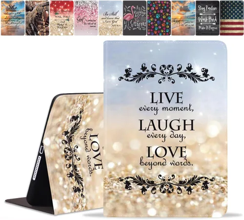 Vista 20 de Funda para Samsung Galaxy Tab A8 de 10.5 pulgadas (SM-X200/X205/X207), funda delgada de piel sintética con función de encendido y apagado automático