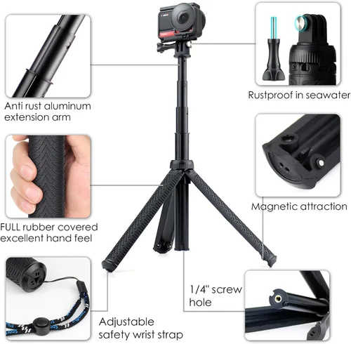 Vista 3 de Soporte extensible de trípode para selfie stick de 28