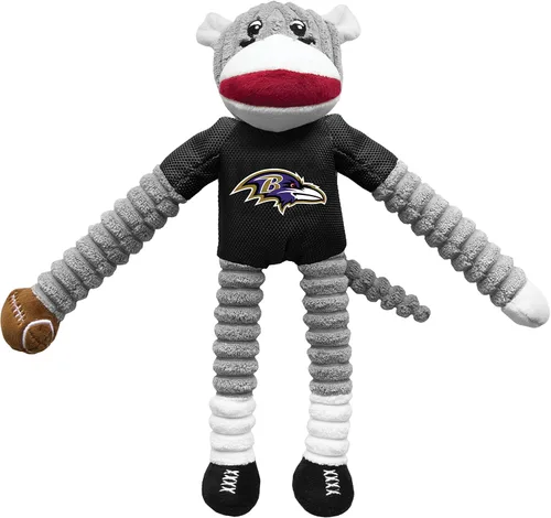 Vista 17 de Littlearth NFL Sock Monkey Pet Toy, Team Color, One