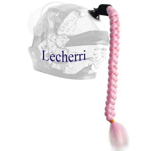 Vista 5 de Extensión de cola de caballo de trenzas largas con ventosa para casco, 1 unidad, accesorios para casco, trenzas para decoración de cabello