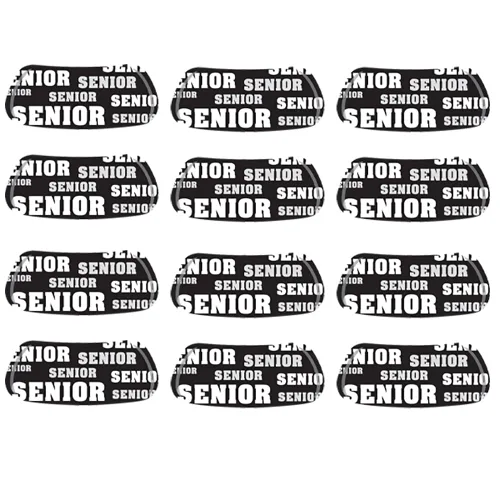 Vista 4 de Anderson's Seniors EyeBlacks, 12 pares por paquete, espíritu escolar, equipo de espíritu (personas mayores degradadas), equipo para fanáticos