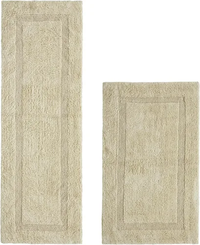 Vista 57 de Better Trends Alfombra de Inodoro en Forma de U Cubierta de Asiento de Inodoro de Lujo 100% Algodón Absorbente de Agua, Cubierta de Tapa Reversible