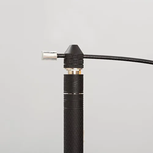 Vista 2 de Elite Jumps Bullet COMP Speed Jump Rope, doble bajo WOD, negro Cuerda de cuentas de alta resistencia. Asas largas, cuentas inastillables de 2
