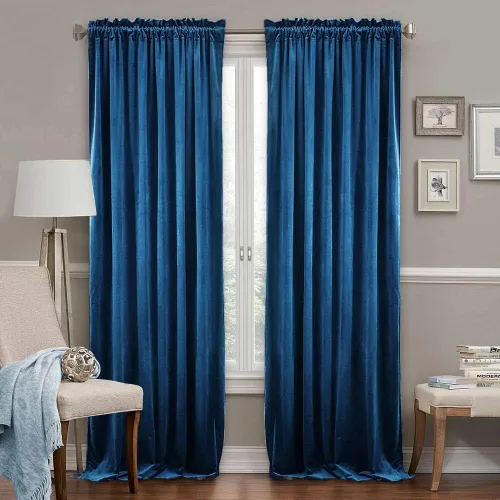 Vista 103 de RYB HOME Cortinas opacas de terciopelo para dormitorio, aislamiento térmico, privacidad, luz solar, bloqueo de calor, cortinas lujosas con bolsillo
