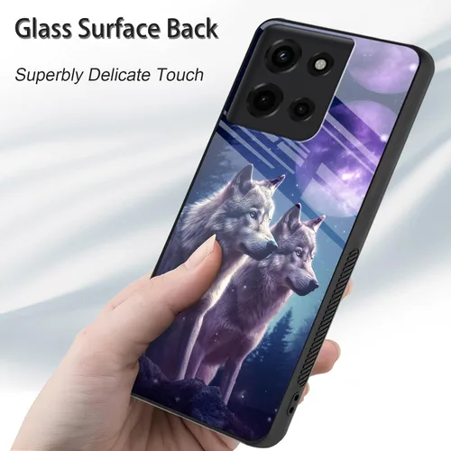 Vista 10 de Funda para Motorola Moto Edge 2022, cubierta trasera de vidrio templado con protector de pantalla, funda protectora a prueba de golpes para Motorola