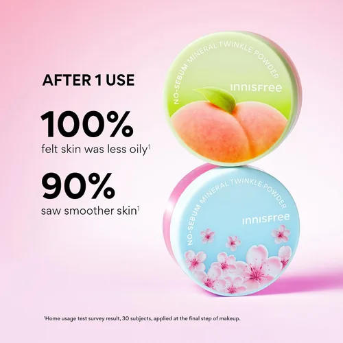 Vista 5 de innisfree Polvo mineral mate sin sebo, polvo de ajuste suelto coreano para desenfoque, control de brillo, sin fragancia