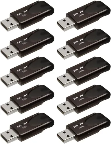 Vista 12 de PNY, modelo Attaché 4 - Unidad de memoria flash USB 2.0 de 16 GB, Negro