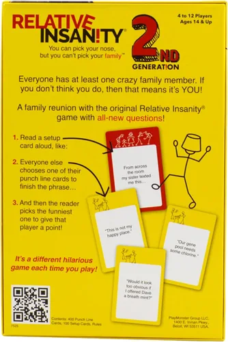 Vista 8 de Insanidad Relativa por Jeff Foxworthy - Juegos de Cartas Multijugador para Noche Familiar, Edades 14+