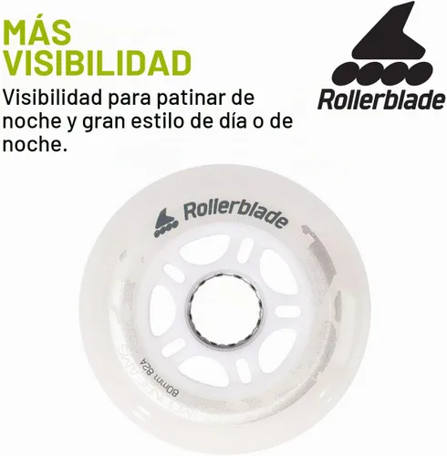 Vista 3 de Rollerblade Ruedas Moonbeam de 2.835 in, paquete de 4