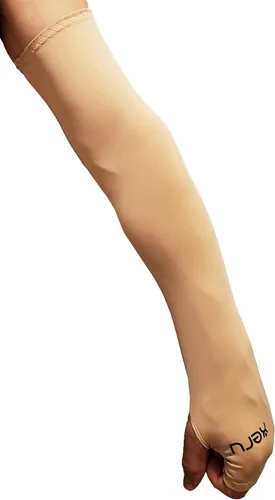 Vista 2 de XERU 5 pares de mangas de enfriamiento con agujero para el pulgar protección solar UV deportes al aire libre unisex hombres y mujeres