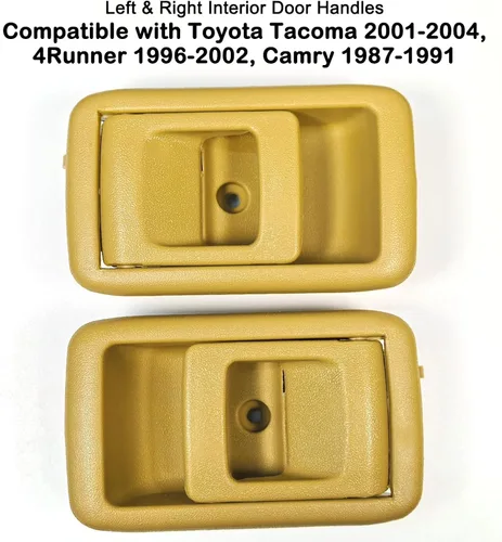Vista 2 de Manijas interiores interiores para Toyota Tacoma 2001-2004, 4Runner 1996-2002, Camry 1987-1991, Tercel 1995-1998, lado del conductor y del pasajero