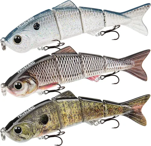 Vista 8 de TRUSCEND Swimmax - Señuelos de pesca realistas para agua salada y agua dulce, para trucha lucioperca, lucio, salmón azul, cebo, pesca de lubina