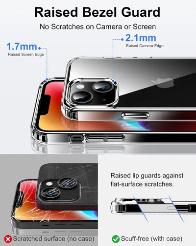Vista 245 de HOOMIL Funda para iPhone 7 Plus/iPhone 8 Plus de 5.5 Pulgadas, sin amarillamiento, protección contra caídas, cubierta trasera dura transparente