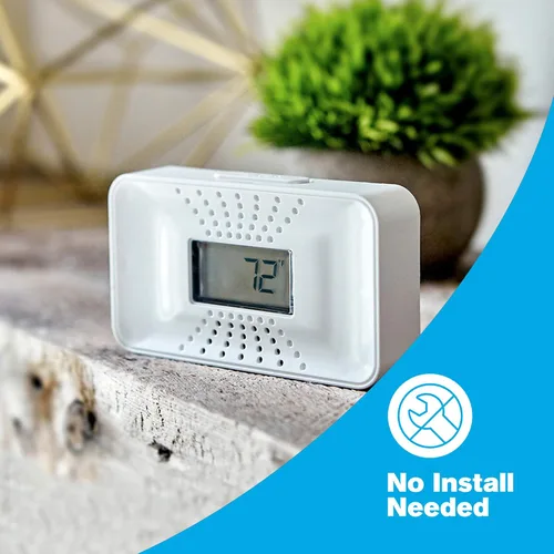 Vista 10 de First Alert - Detector de monóxido de carbono CO710 con batería de 10 años y pantalla digital de temperatura, color blanco CO710