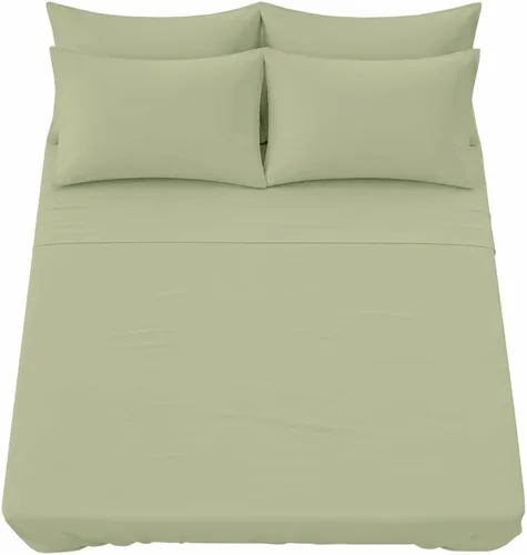 Vista 12 de Shreem Linen Juego de sábanas tamaño individual de 6 piezas, sábanas 100% algodón egipcio, ropa de cama de lujo de hotel, bolsillo profundo de 18