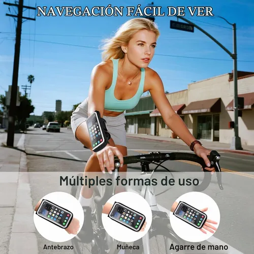 Vista 2 de Brazalete para correr en el antebrazo, resistente al sudor para correr, se