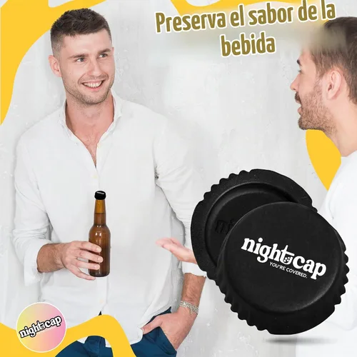 Vista 7 de Nightcap Coletero reutilizable para prevención de picos de bebidas, como se ve en Shark Tank