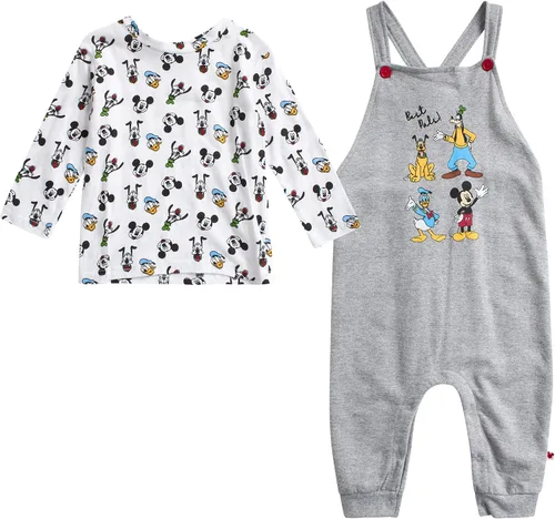 Vista 2 de Disney Conjunto de pijama de Mickey Mouse para bebé, 2 piezas y camisa de manga larga