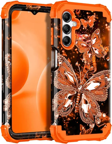 Vista 57 de Miqala Funda para Galaxy A14 5G, que brilla en la oscuridad, tres capas, resistente, a prueba de golpes, protección completa, parachoques