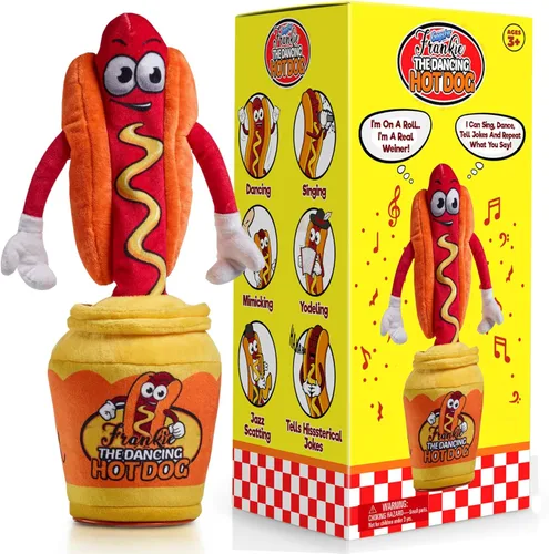 Vista 11 de Gagster Gusano de goma bailarín, juguete interactivo para hablar y cantar, ilumina y repite lo que dices, divertido juguete animatrónico para niños