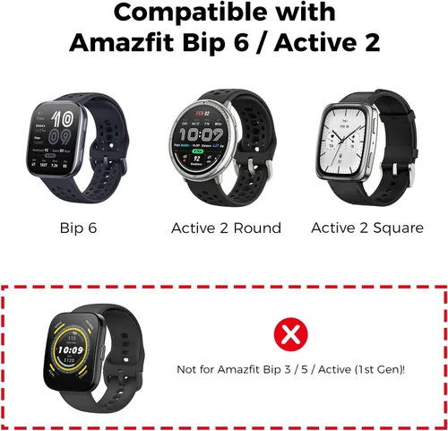 Vista 3 de Base de carga magnética USB-C para Amazfit Bip 6 / Active 2 (redonda y cuadrada), paquete de 2