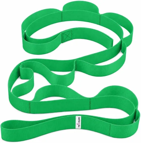 Vista 16 de TECEUM Stretching Strap with 10 Loops for Physical Therapy & Rehab Non-Elastic Yoga Stretch Band for Hamstring, Leg, Hip & Knee Rehab, Pilates