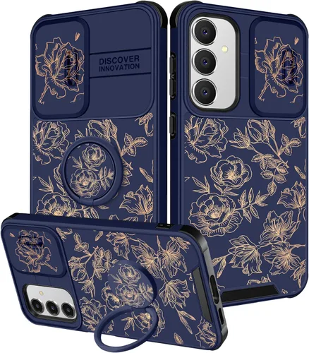 Vista 160 de Funda 2 en 1 para Samsung Galaxy S23 Ultra Flamingo para mujeres y niñas, diseño femenino de flamencos con cubierta deslizante para cámara y soporte